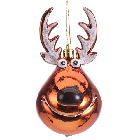 Glob Reindeer w line, Decoris, 5.5×5.5×11.5 cm, plastic, maro