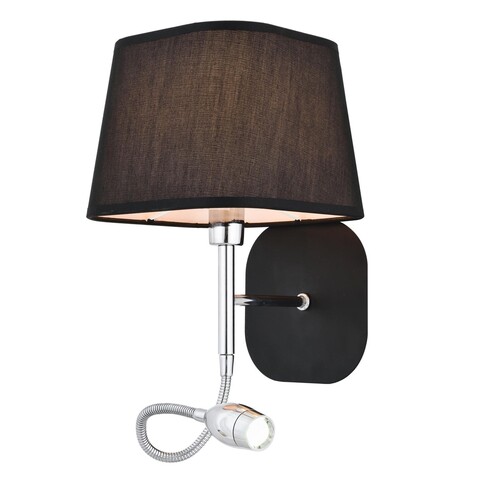 Aplica de perete, HAP-9071-1BS-LED, Aurora, 18 x 22 x 51 cm, 1 x E14, 40W, negru Aurora