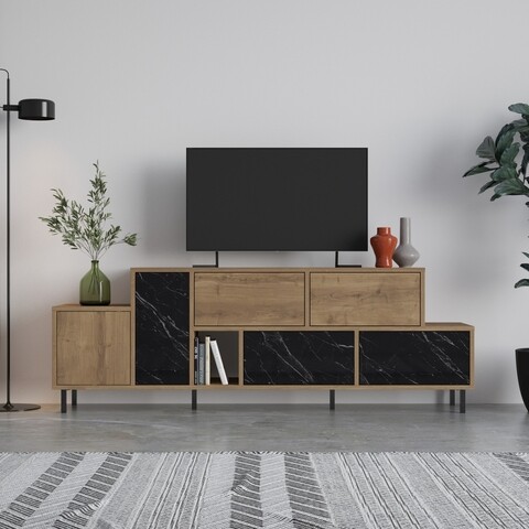 Comoda TV, Decortie, Hermes Hitit, 171.2 x 60 x 35.6 cm, pal melaminat, multicolor