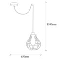 Lustra Tellini MR - 1002, Opviq, 65 x 25 x 110 cm, 1 x E27, 100W, negru