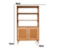 Corp biblioteca, Wolina, Jüt Bookshelf, 40x90x110 cm, Lemn de carpen, Stejar