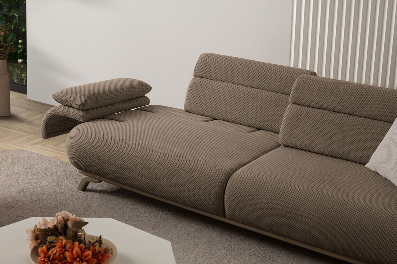 Canapea 3 locuri, Atelier del Sofa, 752EST1143, Lemn de carpen/PAL melaminat, Pământ - view 3