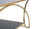 Masuta de cafea Sunshine, Mauro Ferretti, 110x60x45 cm, fier, negru/auriu