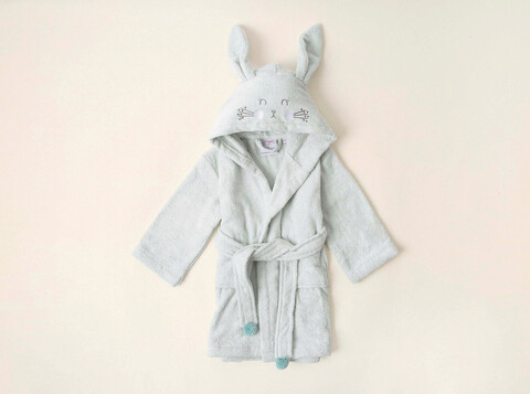 Halat de baie pentru copii, Irya Home, Bunny, Bumbac, Verde menta Irya Home