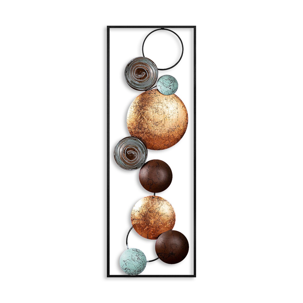 Decoratiune de perete, Textured, 90 x 32 x 4 cm, Multicolor - imagine 6