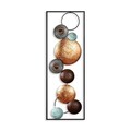 Decoratiune de perete, Textured, Metal, 90 x 32 x 4 cm, Multicolor