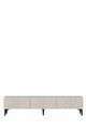Comoda TV, Hanah Home, Didema 180, 180x40.5x30 cm, Alb / Travertin