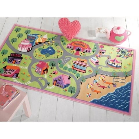 Covor Matrix Kiddy Girls World Multi 100X190 cm