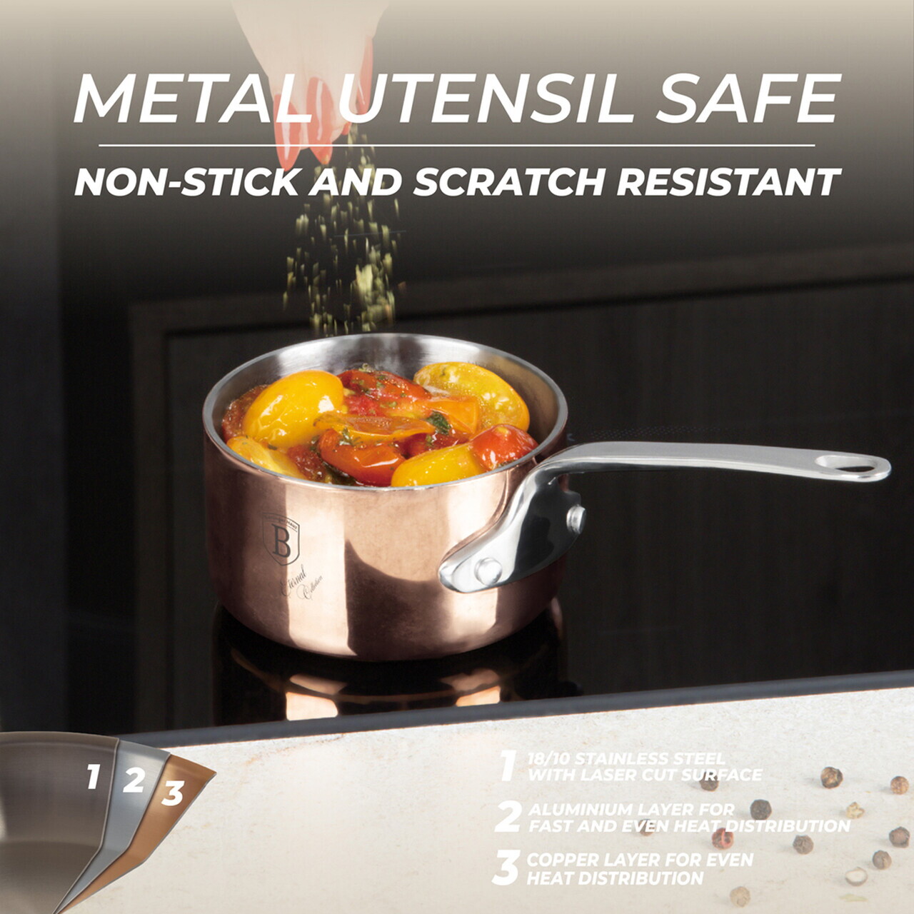 Cratita Berlinger Haus, Copper Touch, 8.5 cm, inox, cupru - imagine 8