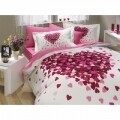 Lenjerie de pat dubla Juana Lilac,  4 piese, 240 x 260 cm, 100% bumbac poplin, multicolora
