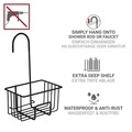 Etajera suspendata pentru baie Milito, Wenko, 18x13x28.5 cm, inox/PET, negru