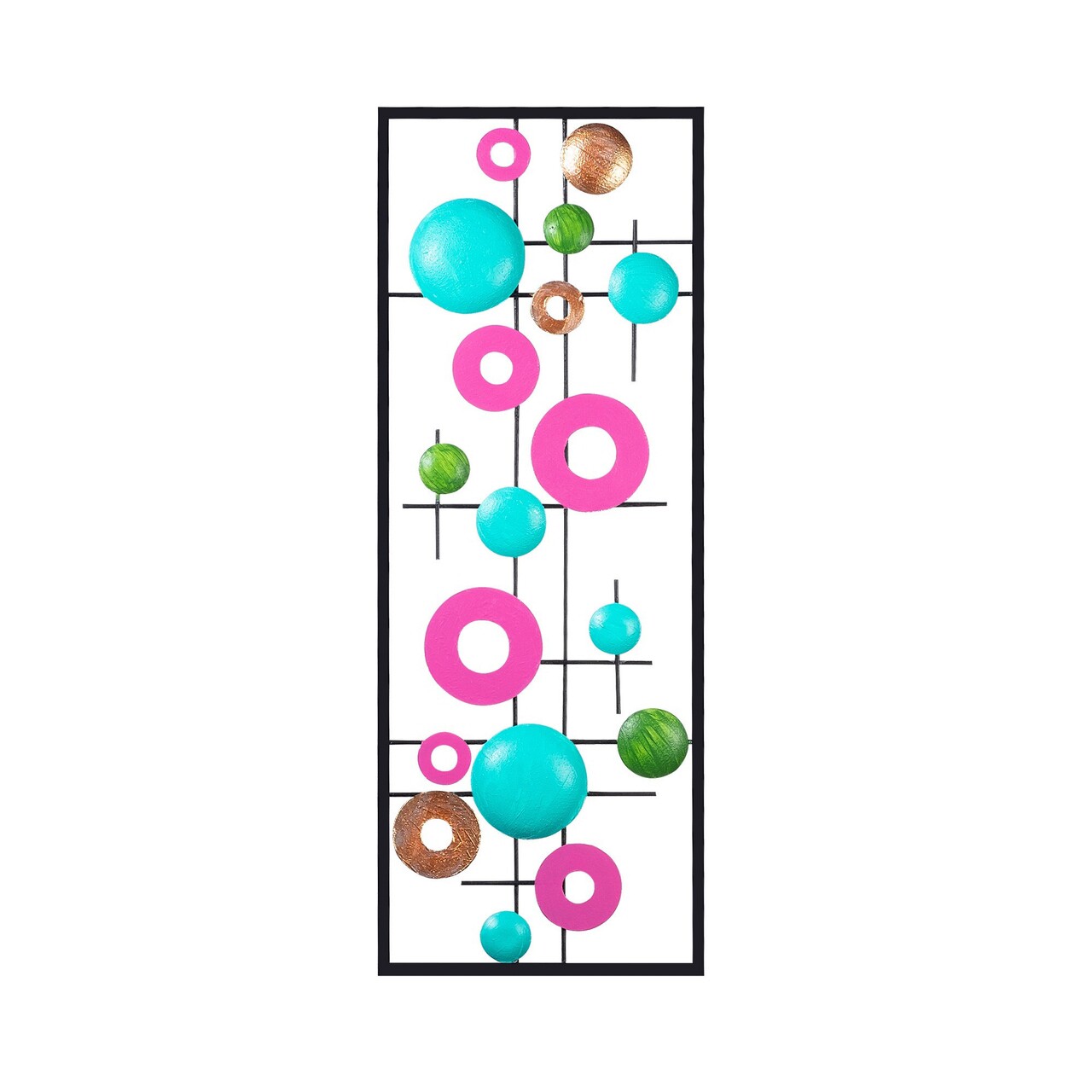 Decoratiune de perete, Antique, Metal, Dimensiune: 74 x 28 cm, Multicolor - 1 | YEO