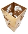Suport pentru umbrele Carved Leaf, Mauro Ferretti, 24x24x55 cm, fier, auriu
