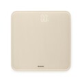 Cantar digital pentru baie, Brabantia, Soft Beige, 30x30x2.4 cm, max 180 kg, sticla, bej