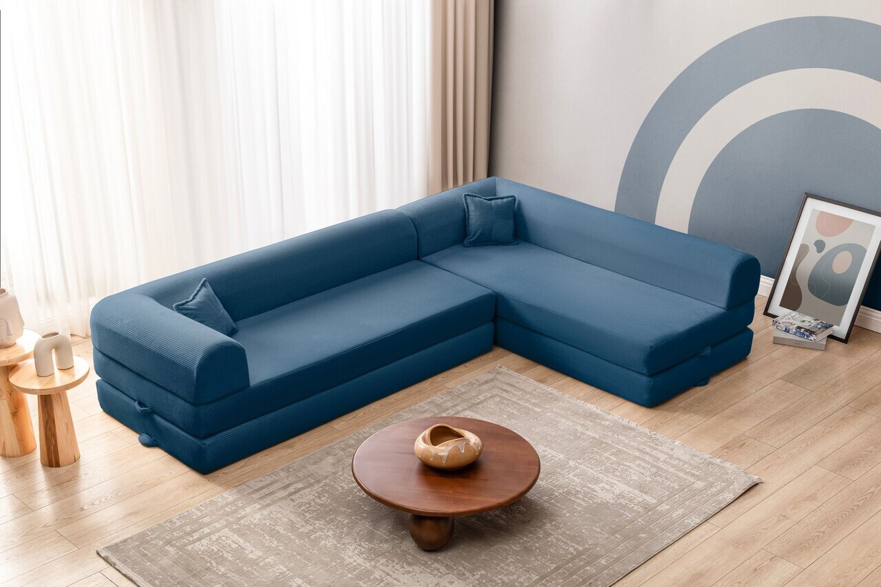 Coltar, Atelier del Sofa, 118FVL1502, Tesatura plus reiata, Albastru - view 2