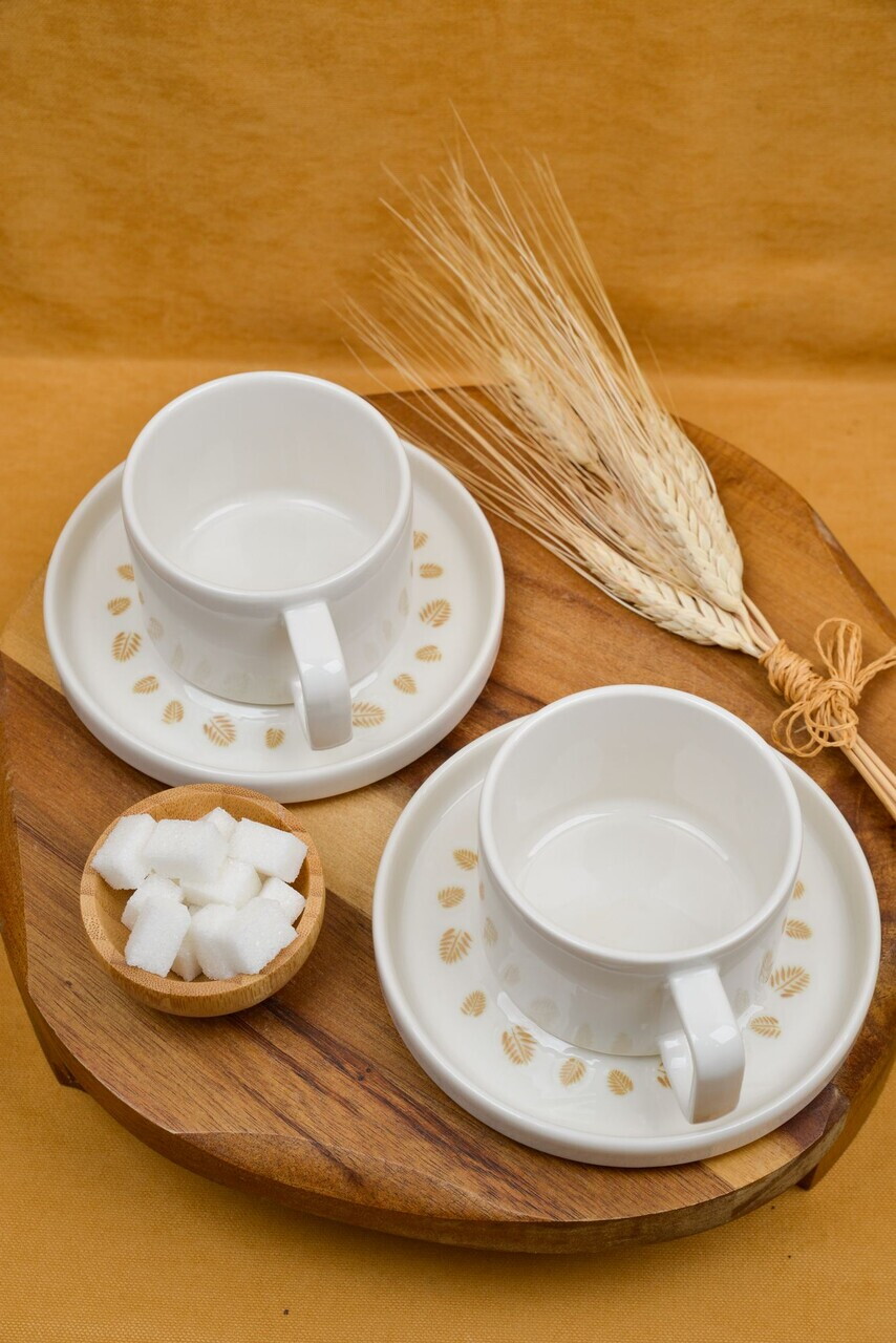 Set pentru ceai, Hermia, 858CMR2112, Portelan, Farfurie: 14 cm (2 bucăți), Multicolor - view 2