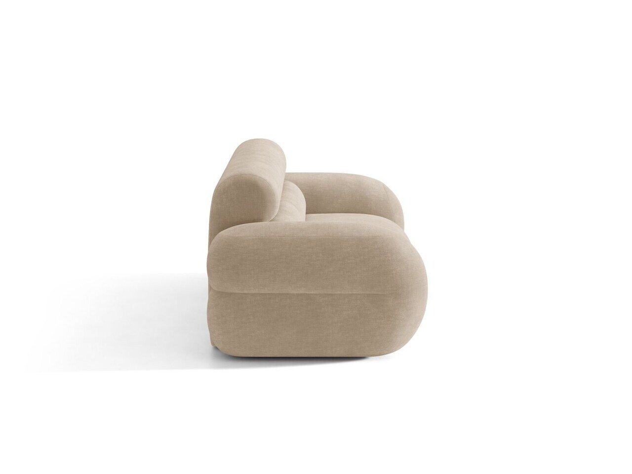 Canapea 3 locuri, Neo, Micadoni Home, 220x100x83 cm, tesatura Chenille, bej inchis — imaginea 5