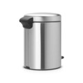 Cos de gunoi cu pedala, Brabantia, NewIcon Matt , 5 L, 27.2x20.5x29.1 cm, otel, argintiu