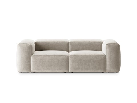Canapea 2 locuri, Bergamo, Cosmopolitan Design, 224x108x70 cm, tesatura structurata, bej