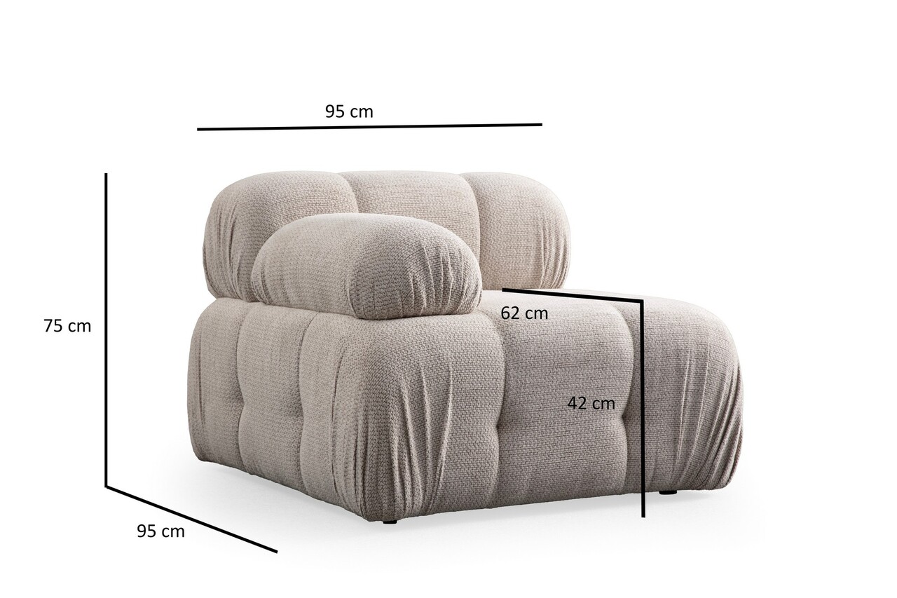 Fotoliu, Atelier del Sofa, 560ARE2943, Lemn de fag / PAL, Crem