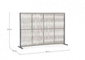Paravan despartitor pentru gradina/terasa Paxson, Bizzotto, 180 x 30 x 120 cm, aluminiu/tesatura olefin, gri carbune