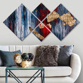 Set 4 tablouri decorative, 4MDF3418048, MDF, Imprimat UV, Multicolor