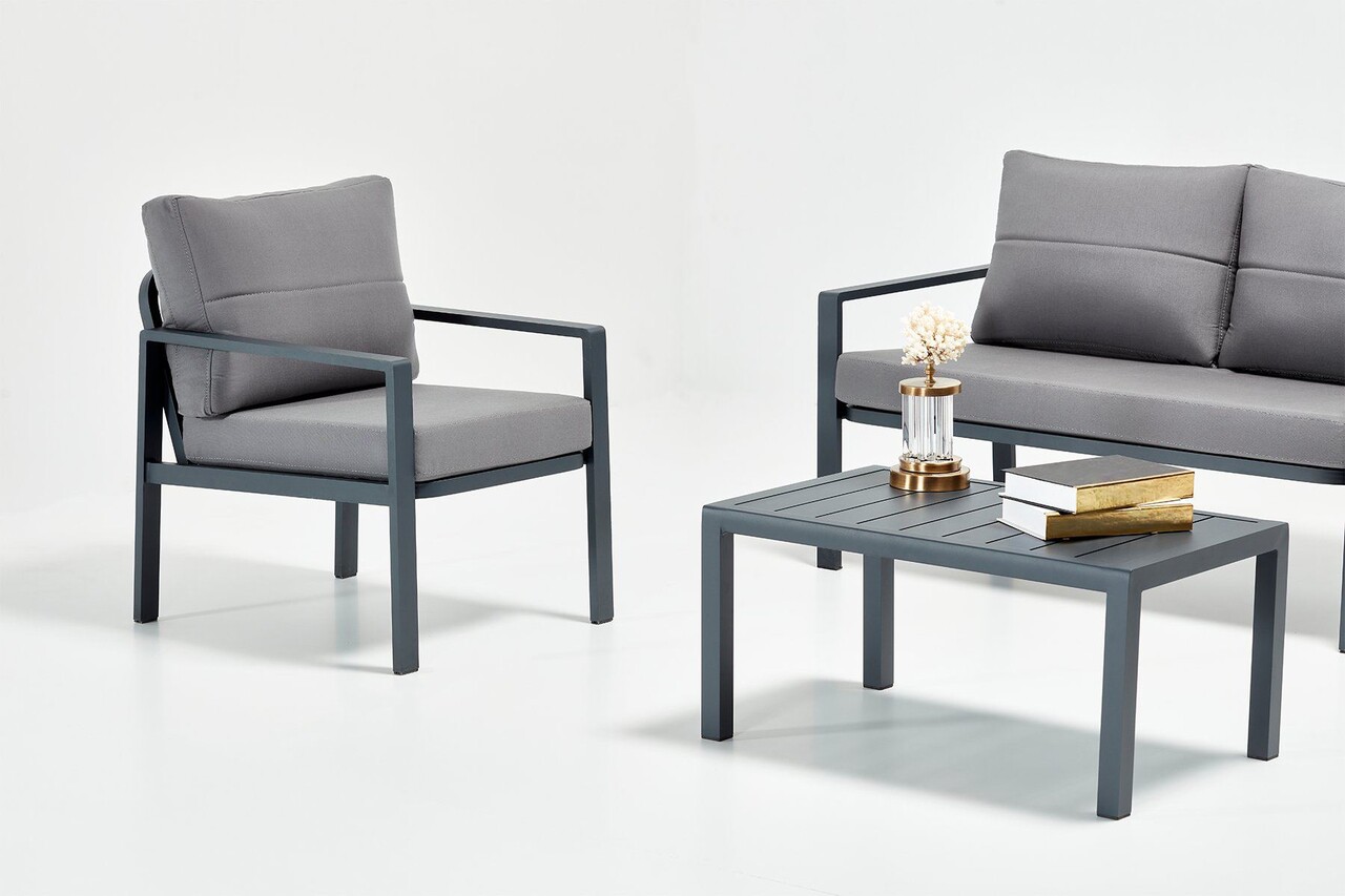 Set mobilier de gradina, Hanah Home, Siena, Antracit - view 6