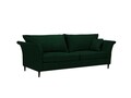 Canapea extensibila, Pivoine, Mazzini Sofas, 3 locuri, cu lada de depozitare, 245x95x98 cm, catifea, verde bottle