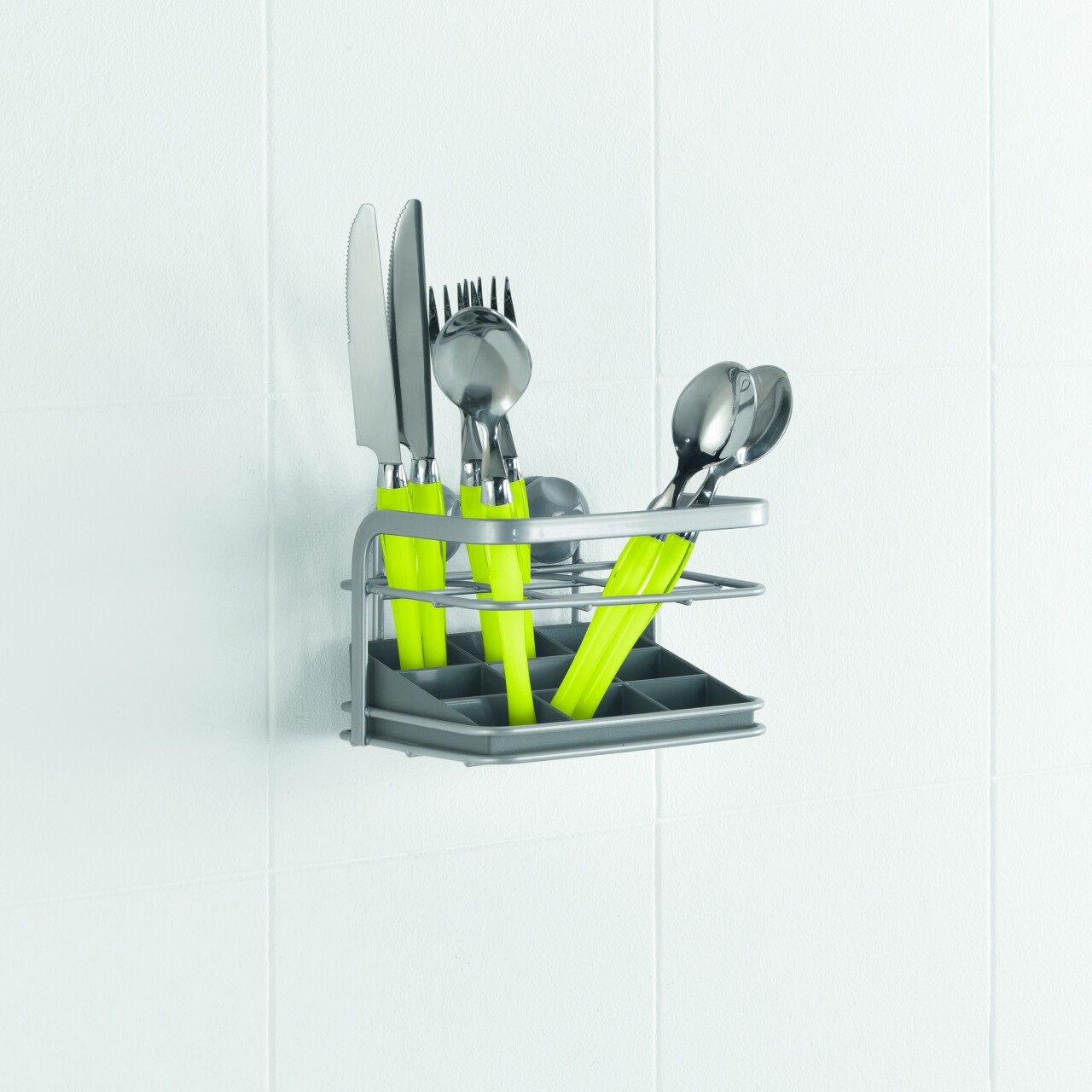 Suport tacamuri Eureka!, Metaltex, 15x13x9.9 cm, plastic/metal/ invelis din polytherm, argintiu