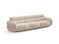 Canapea 4 locuri, Neo, Micadoni Home, 305x100x83 cm, tesatura Chenille, bej deschis