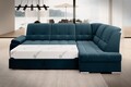 Coltar extensibil dreapta 3 locuri ELTAP, RT-40NU, Sado, 272x192x95 cm, lemn/poliester, albastru inchis
