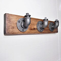 Raft de perete, Evila Originals, BoruRaf038, 50x11x9 cm, Nuc / Negru