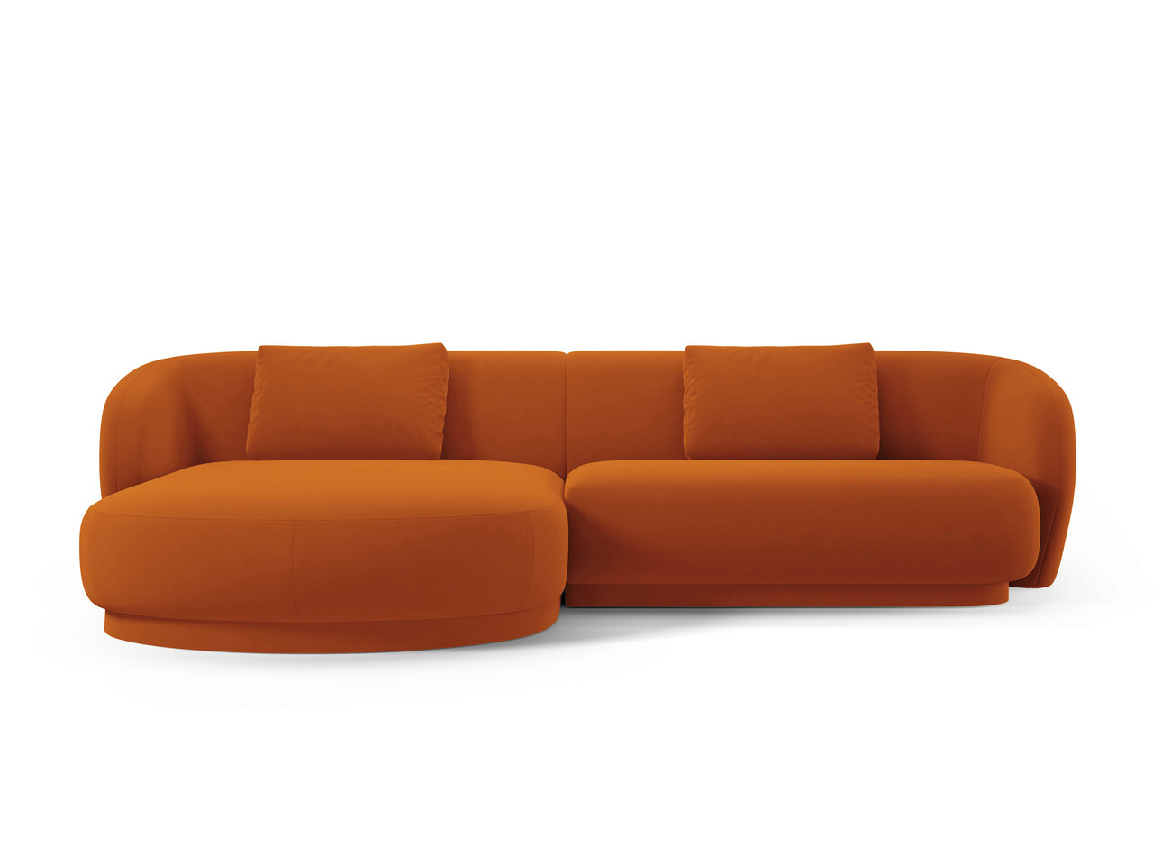 Coltar stanga 4 locuri, Camden, Cosmopolitan Design, 289x177x72 cm, catifea, teracota - 1 | YEO