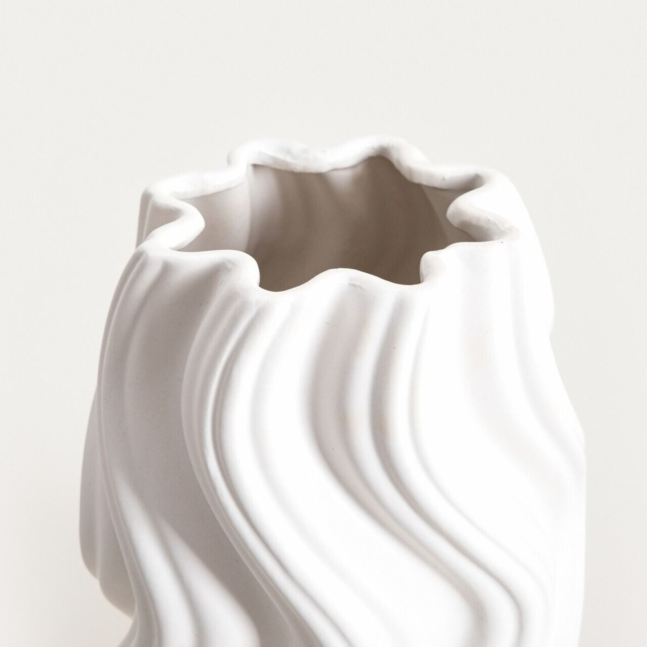 Vaza Salana, Homla, 16x15x26 cm, ceramica, alb - view 7