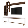 Comoda TV, Rani, M16, 180x48.6x35 cm, PAL, Alb/Maro