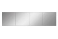 Oglinda decorativa, Mirrorland, Rectangular 2, Oglindă indestructibilă cu obturator, Argintiu