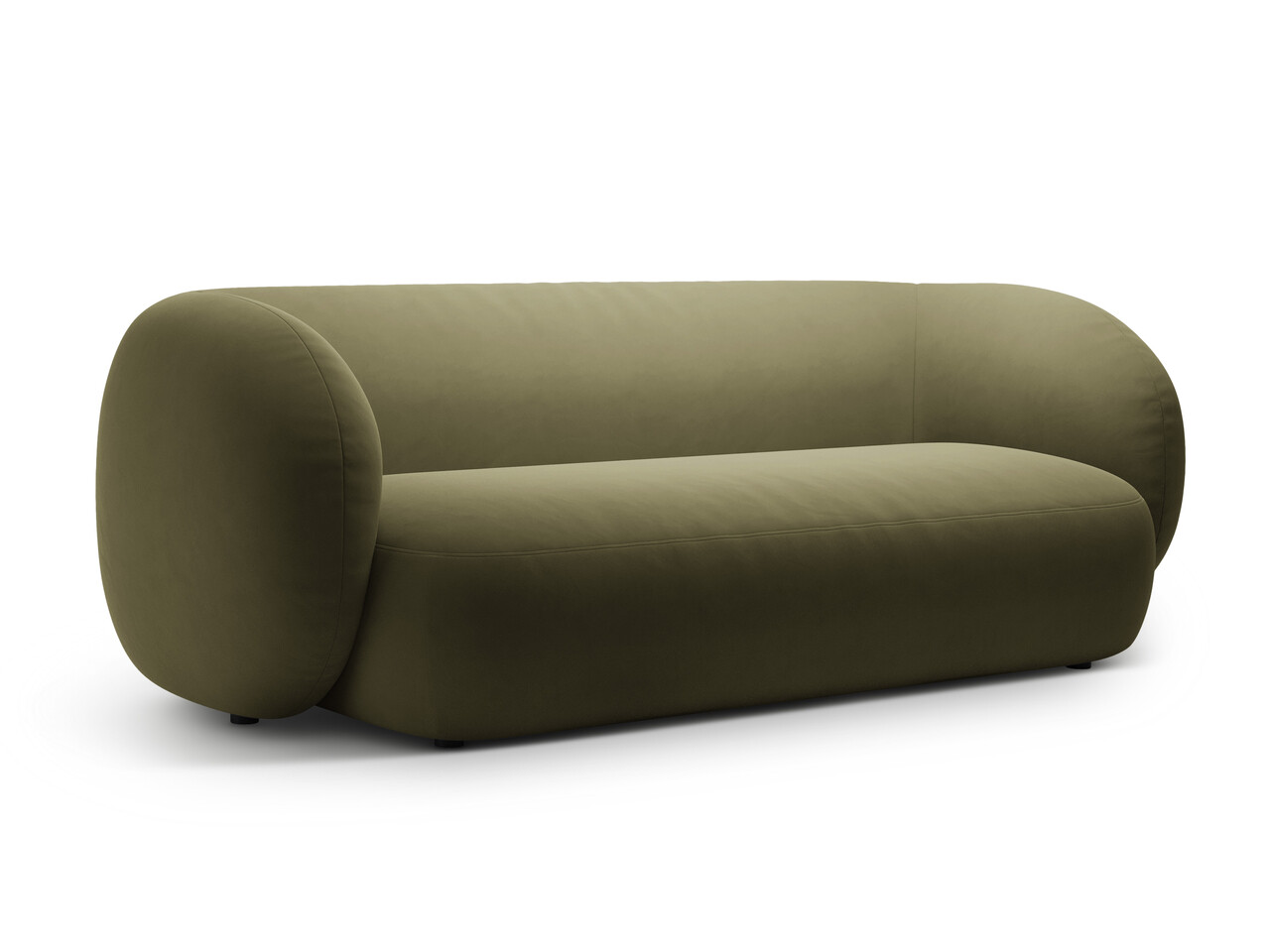 Canapea modulara 3 locuri, Kate, Micadoni, 213x99x76 cm, catifea, verde - 1 | YEO