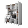 Dulap multifunctional, Hanah Home, JE269, 160x204.2x45 cm, Alb/Maro