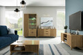 Dulap multifunctional ELTAP, Entsian, 100x60x192 cm, PAL/ABS/sticla, stejar