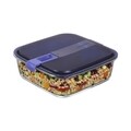 Caserola ermetica, Luminarc, Easy Box, 0.25 L, sticla, albastru/transparent