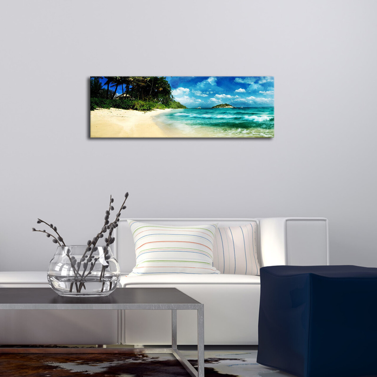 Tablou decorativ cu lumina LED, 3090DACT-69, 30 x 90 cm, Multicolor - view 4