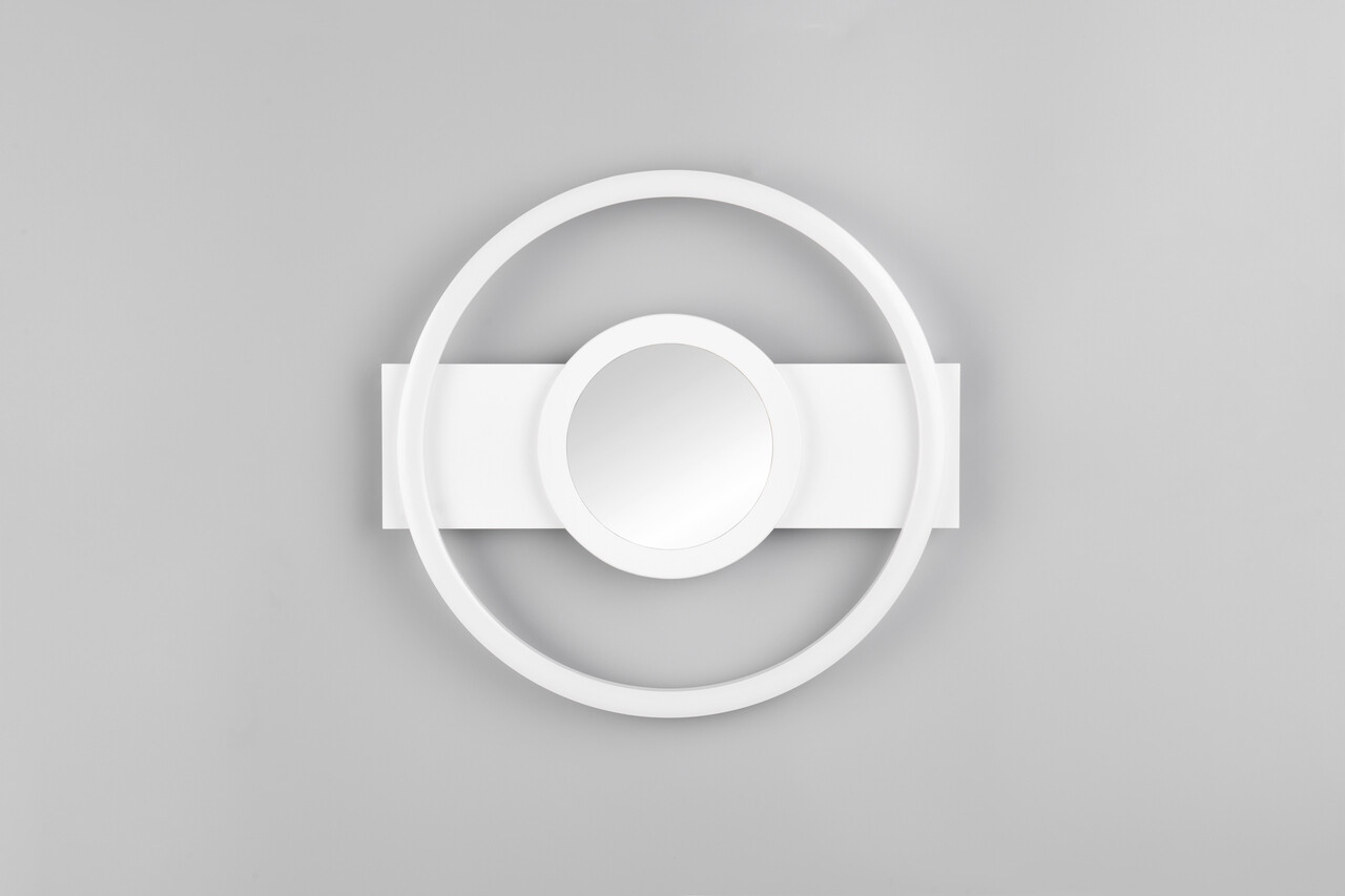 Plafoniera Wheeler, RL, 35x33x4.7 cm, 16W, 1x SMD, metal, alb mat