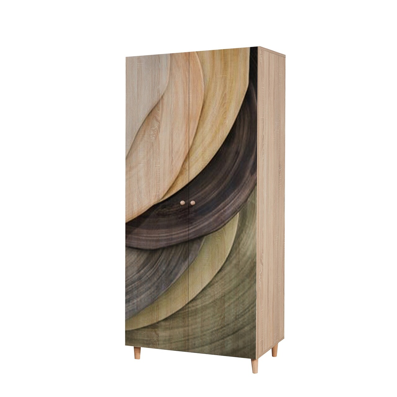 Dulap pentru haine, Vella, Lidya 2 -977, 90x192x52 cm, PAL, Sonomo - 2 | YEO