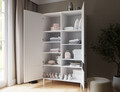 Dulap pentru haine ELTAP, Dullum, 120x60x205 cm, PAL/PVC, alb
