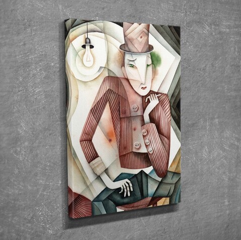 Tablou decorativ, dc317, canvas, lemn, multicolor