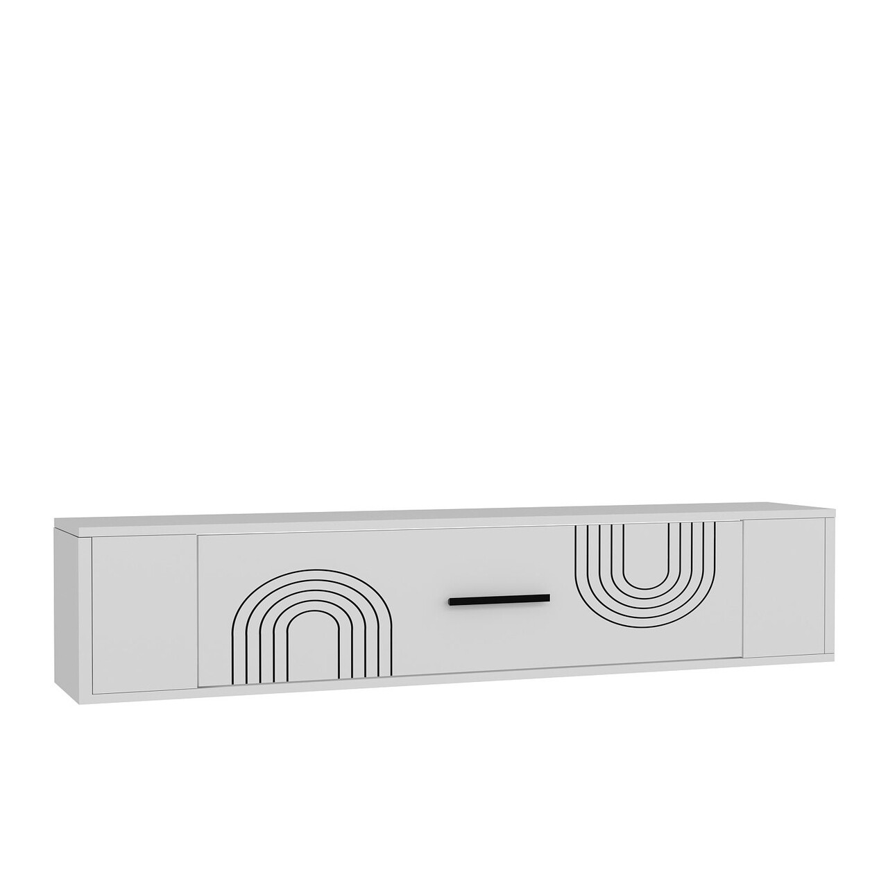 Comoda TV, Hanah Home, Restol 2, 120x33.2x26.4 cm, PAL , Alb - view 5