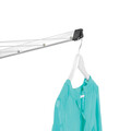 Uscator de rufe rotativ cu 4 brate + cu suport fixare pamant + husa + set carlige rufe, Brabantia, Lift-O-Matic Advance Spike, 50 m capacitate de uscare, otel, gri metalizat