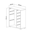 Dulap multifunctional, Estella, Zen 2D2K6U, Alb/Gri