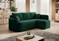 Coltar extensibil dreapta 3 locuri ELTAP, Hadson, 206x150x89 cm, lemn/poliester, verde inchis