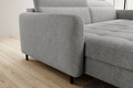 Coltar extensibil stanga 3 locuri ELTAP, LT-03RAQ, Gomsi, 228x165x100 cm, lemn/poliester, gri deschis